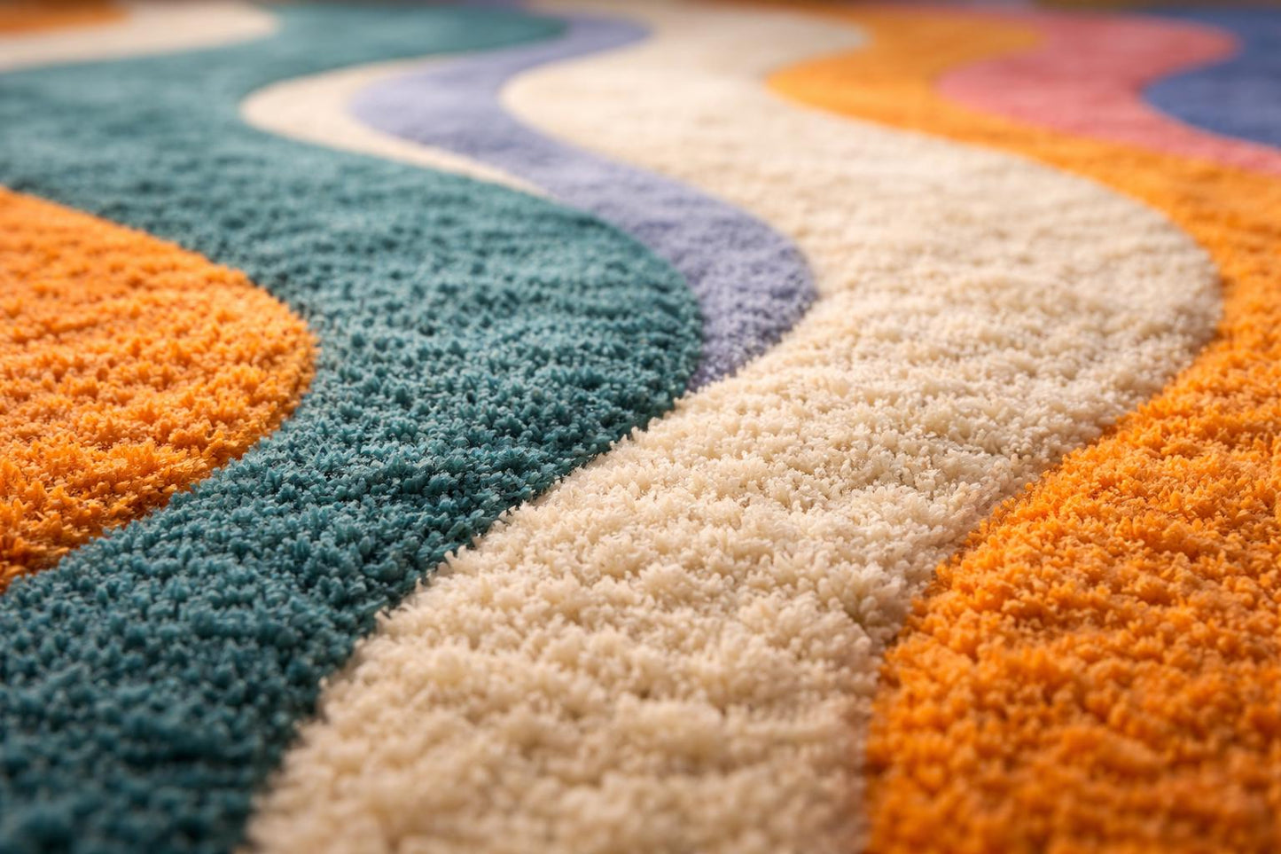 Hand Tufted Abstract Wavy New Zealand Wool Rug (8x10)