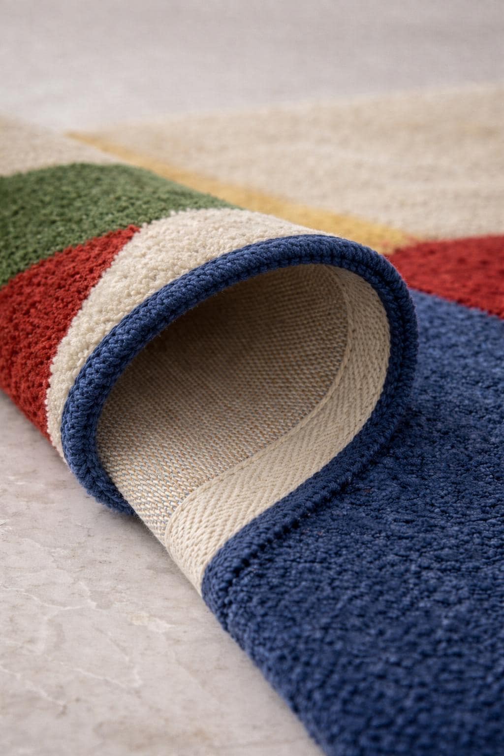 Handmade Wool Tufted Rug – Colorful Abstract, Modern Boho