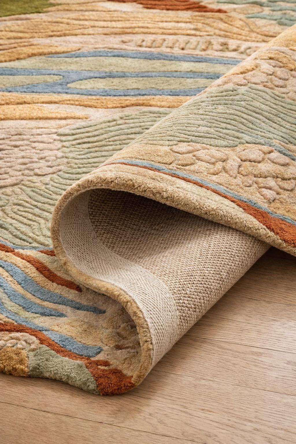 Abstract Organic Shape Tufted Rug | Handmade Modern Wool Carpet